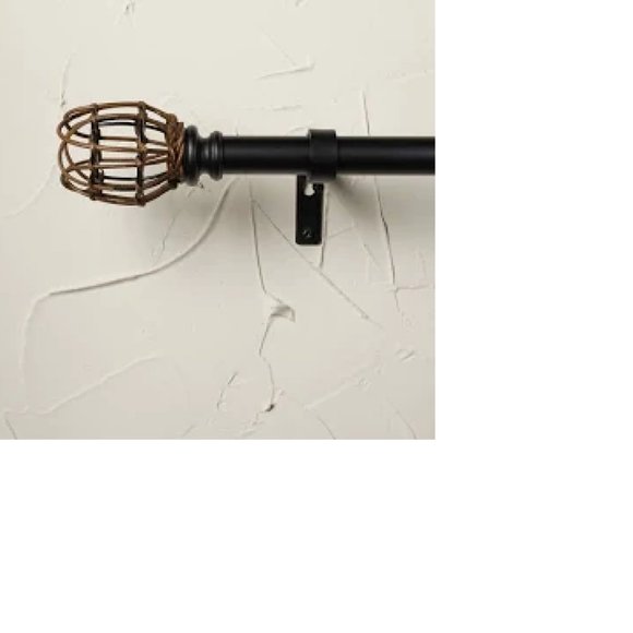 Rattan Tulip Curtain Rod Matte Black - Opalhouse™ designed with Jungalow - Picture 1 of 1